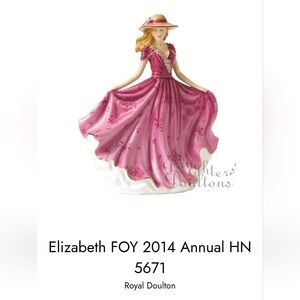 Royal Doulton Elizabeth Figurine with Signature